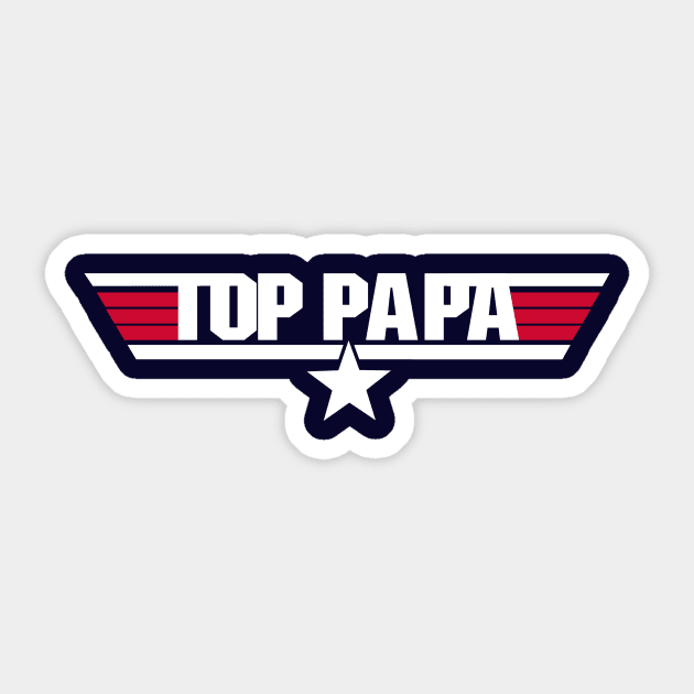 Top Papa Sticker by fishbiscuit